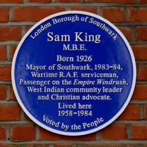 Sam King blue plaque
